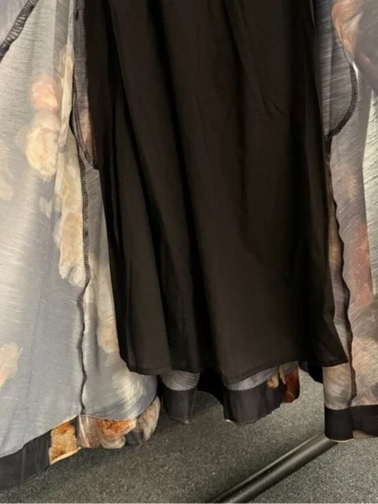 Zimmermann Floral Maxi Dress Black Cutout Belted Chic - Picture 11 of 12